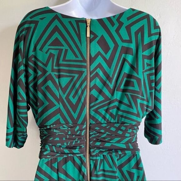 Just Taylor Black Green Dress with Pockets Size 8 - Picture 5 of 9